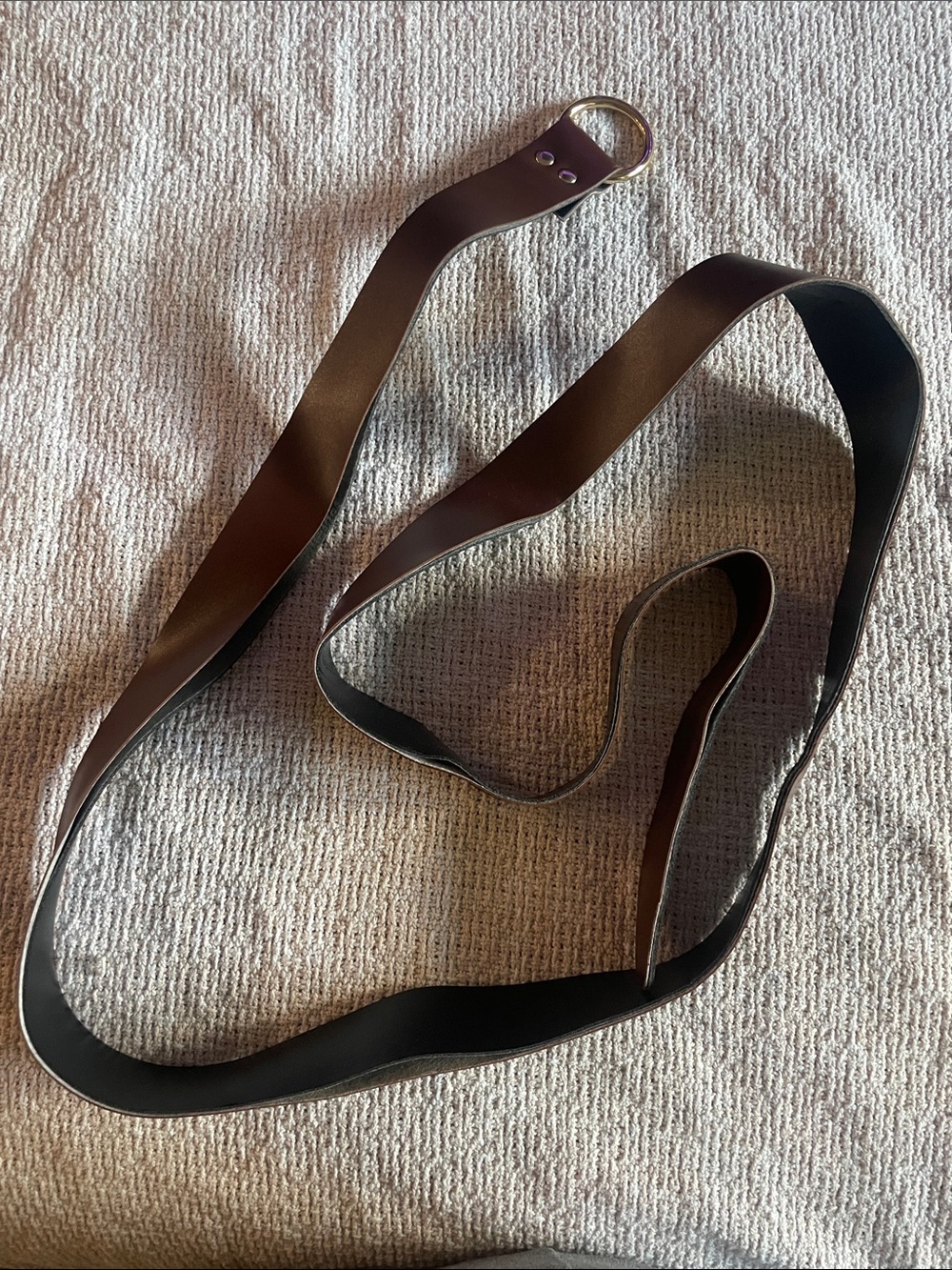 Leather Waist Belt in Deep Brown